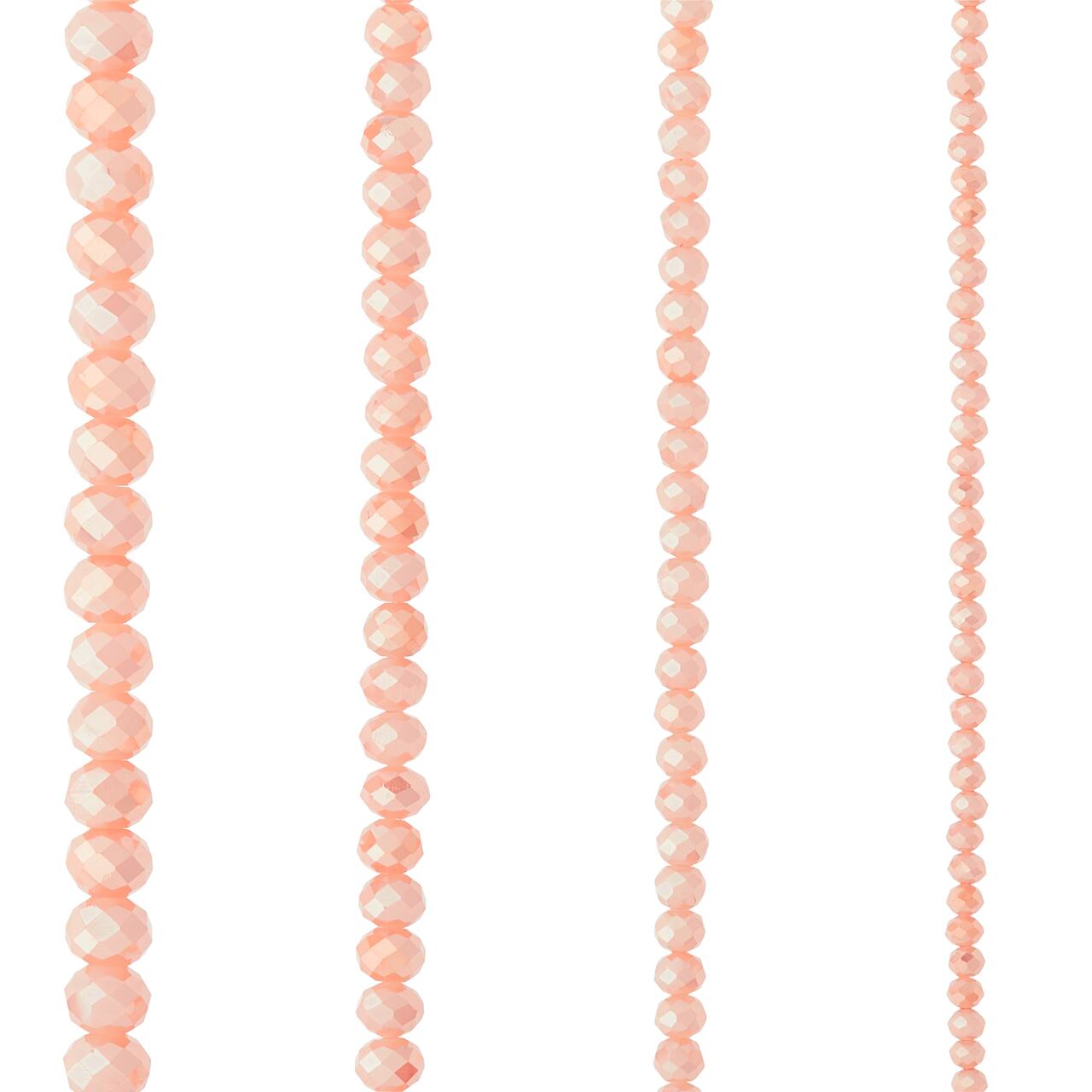 12 Packs: 4 ct. (48 total) Champagne Faceted Glass Rondelle Beads by Bead Landing™